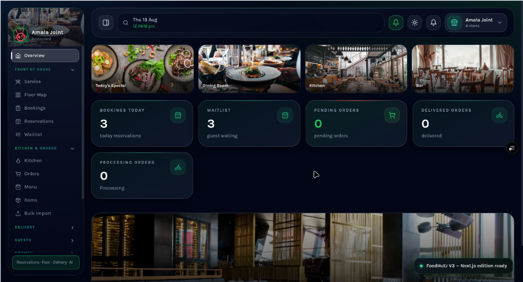 FoodHutz Partner Console