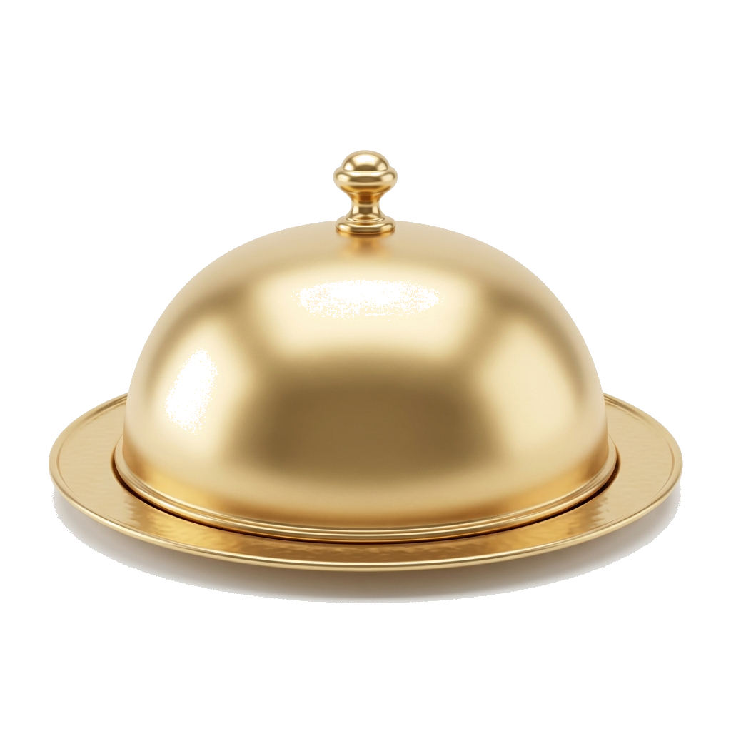 Host Made Easy 3D Golden Cloche